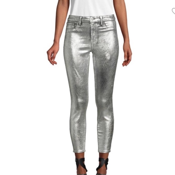 L'AGENCE Denim - NWT L’agence silver coated Marguerite skinny jeans